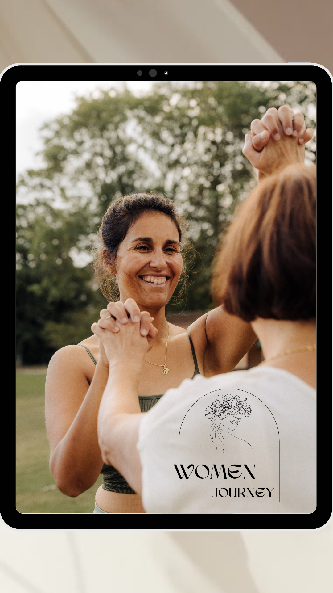 Vidéo Mobile Mockup Lancement Site web Elégant Beige